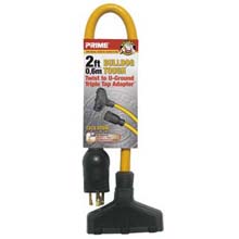2Ft 12/3 Twist to U-GRound Triple Tap Adapter